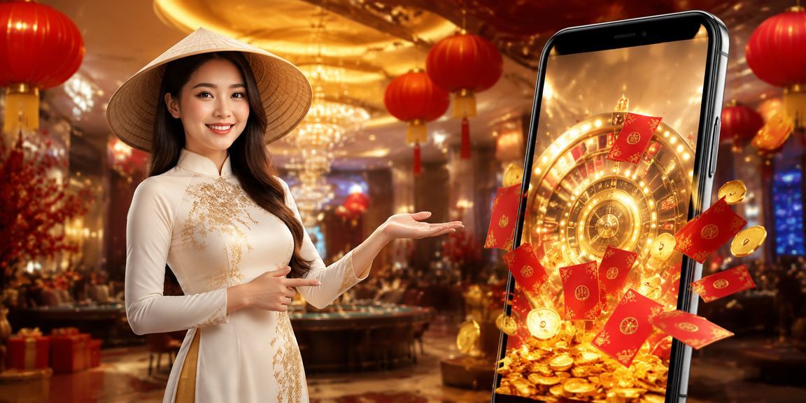 Người dùng tại Hạ Long theo dõi tiến trình VIP trên điện thoại bên khung cảnh vịnh Hạ Long về đêm