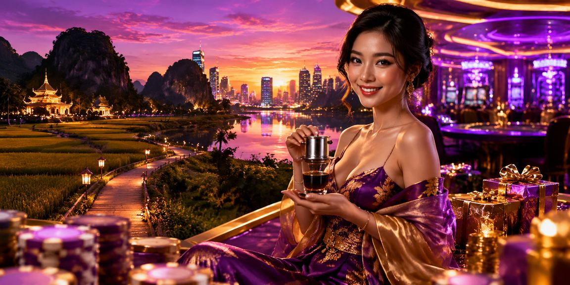 Không gian casino trực tuyến cao cấp tại Việt Nam với giao diện bàn chơi live sống động trên màn hình